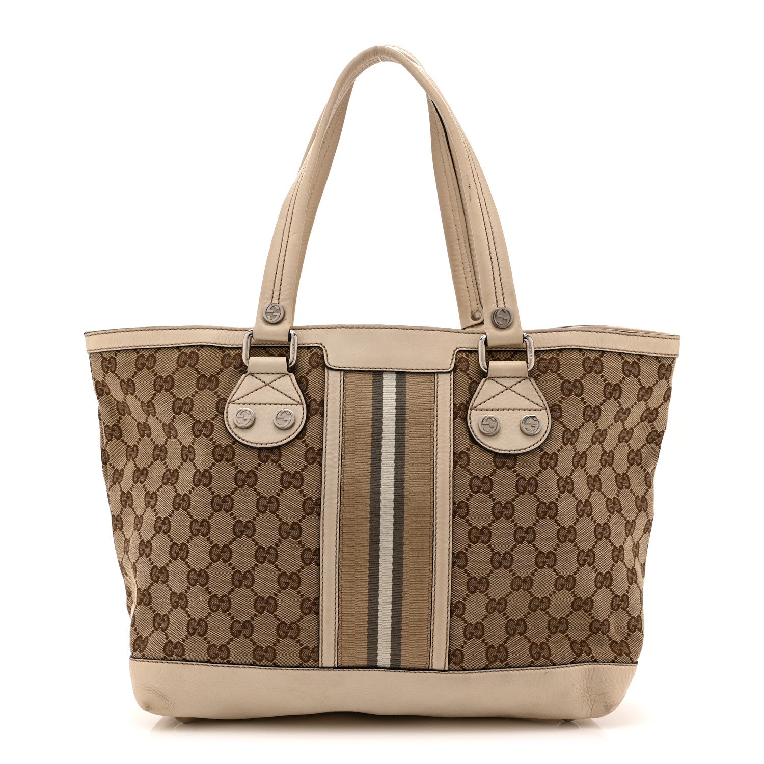 Monogram Web Sunset Tote Off White