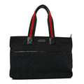 Monogram Web Large Diaper Tote Black
