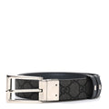 Selleria Calfskin GG Supreme Monogram Reversible Belt 90 36 Graphite Grey Black