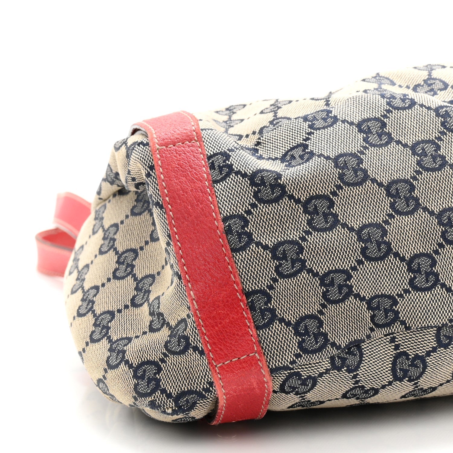 Monogram Medium Abbey Shoulder Bag Navy Red