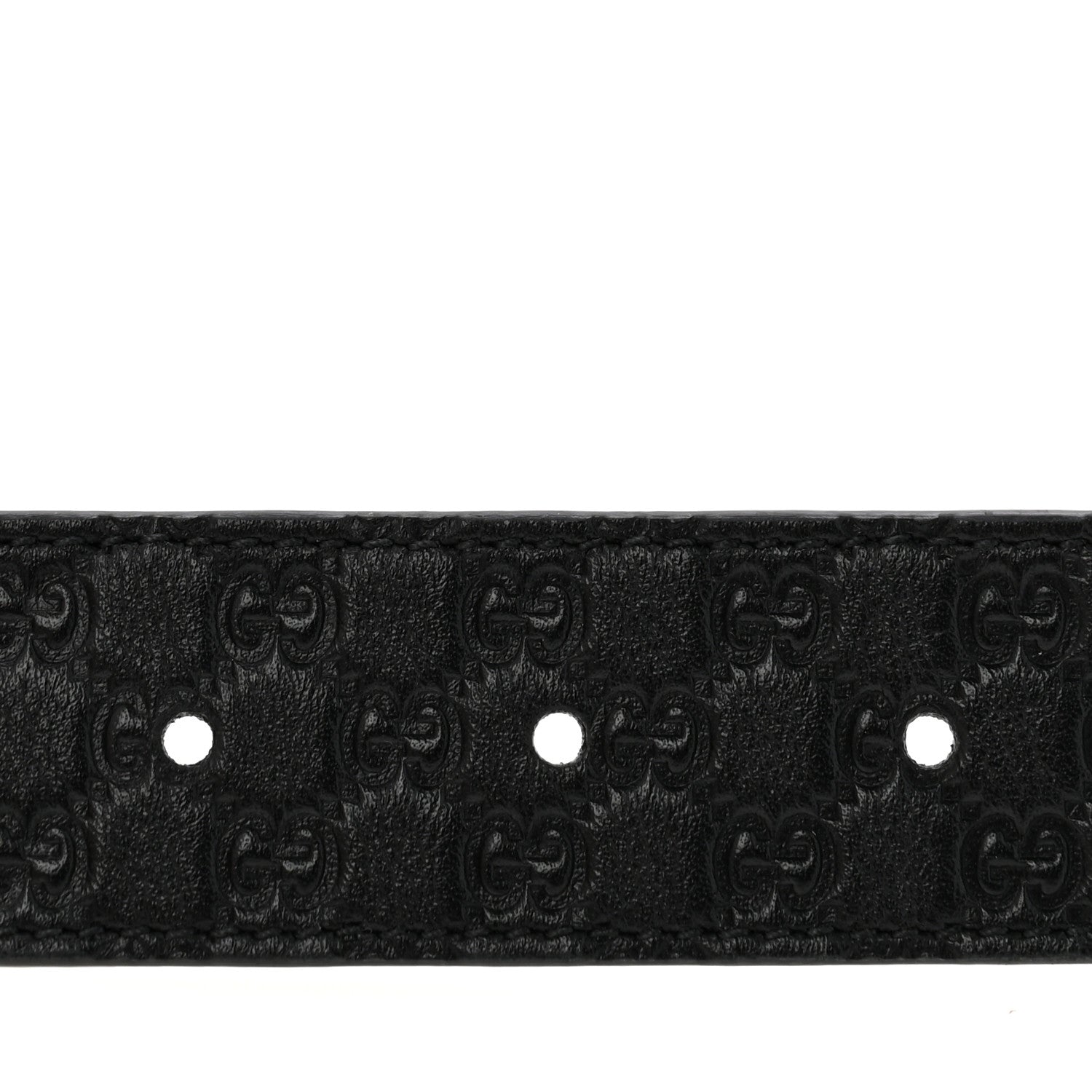 Guccissima Double G Reversible Belt 75 30 Black White