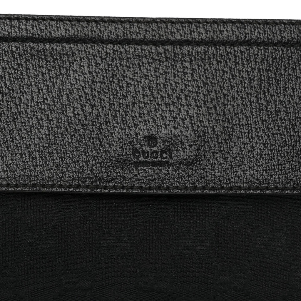 Monogram Web Belt Pouch Bag Black