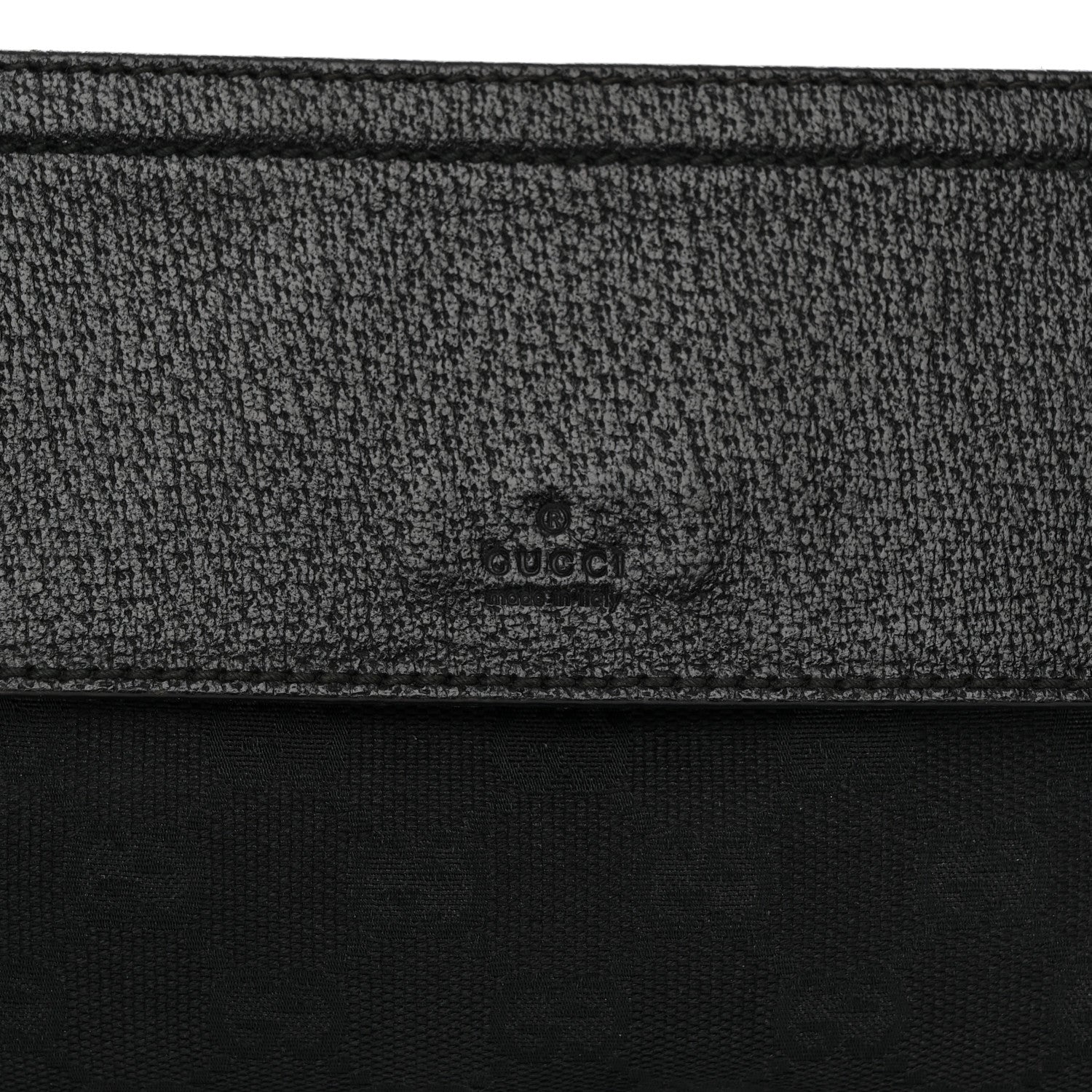 Monogram Web Belt Pouch Bag Black