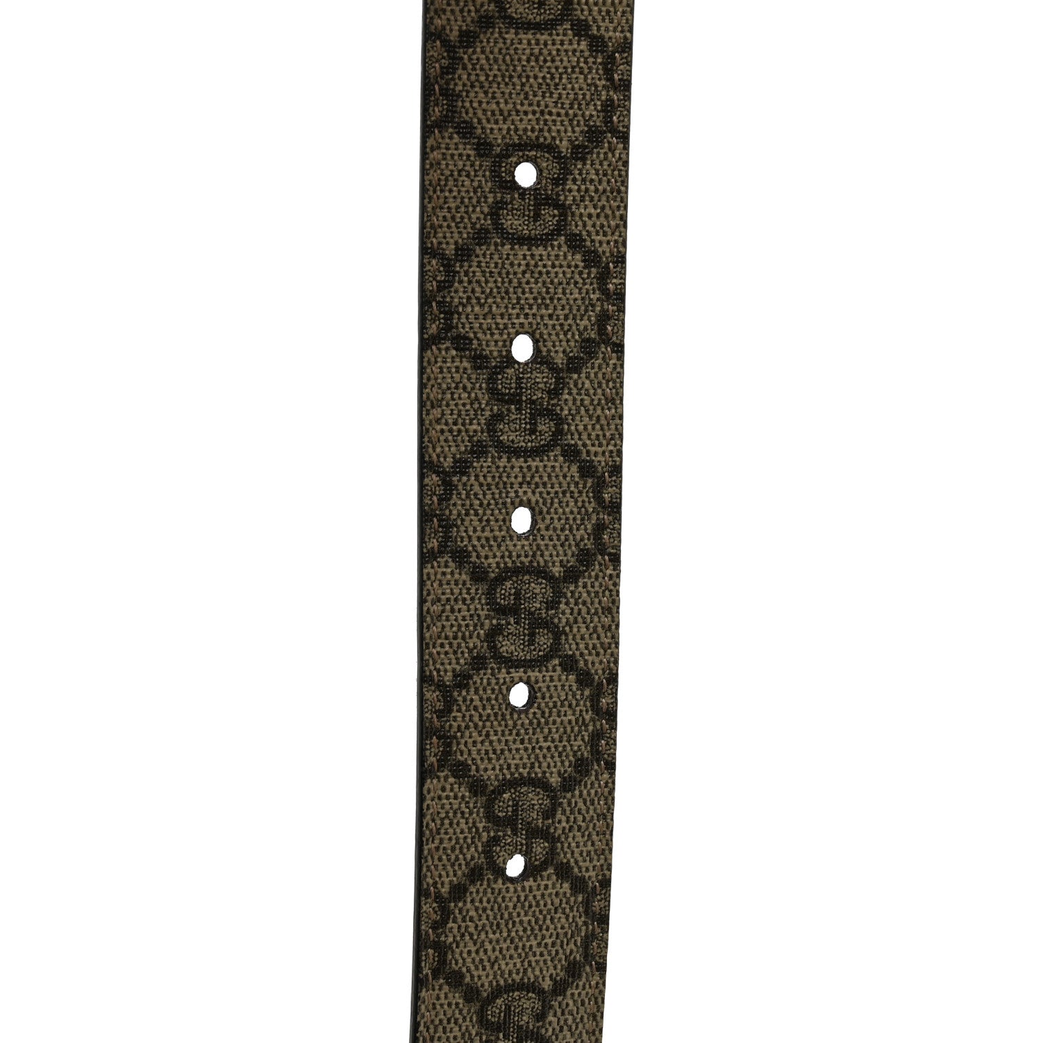 GG Supreme Monogram Textured Dollar Calfskin Blondie 30mm Belt 95 38 Beige Ebony New Acero