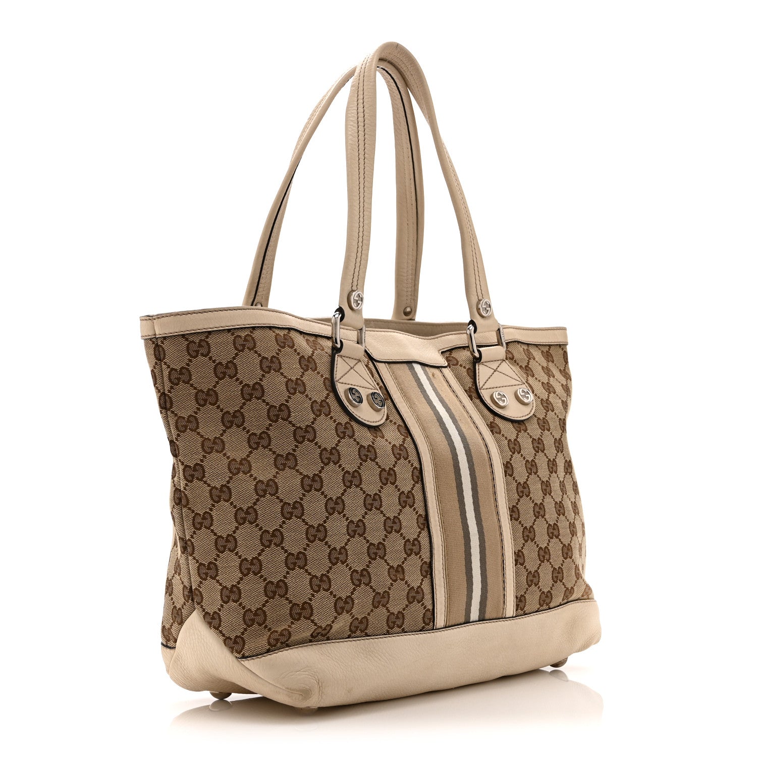 Monogram Web Sunset Tote Off White