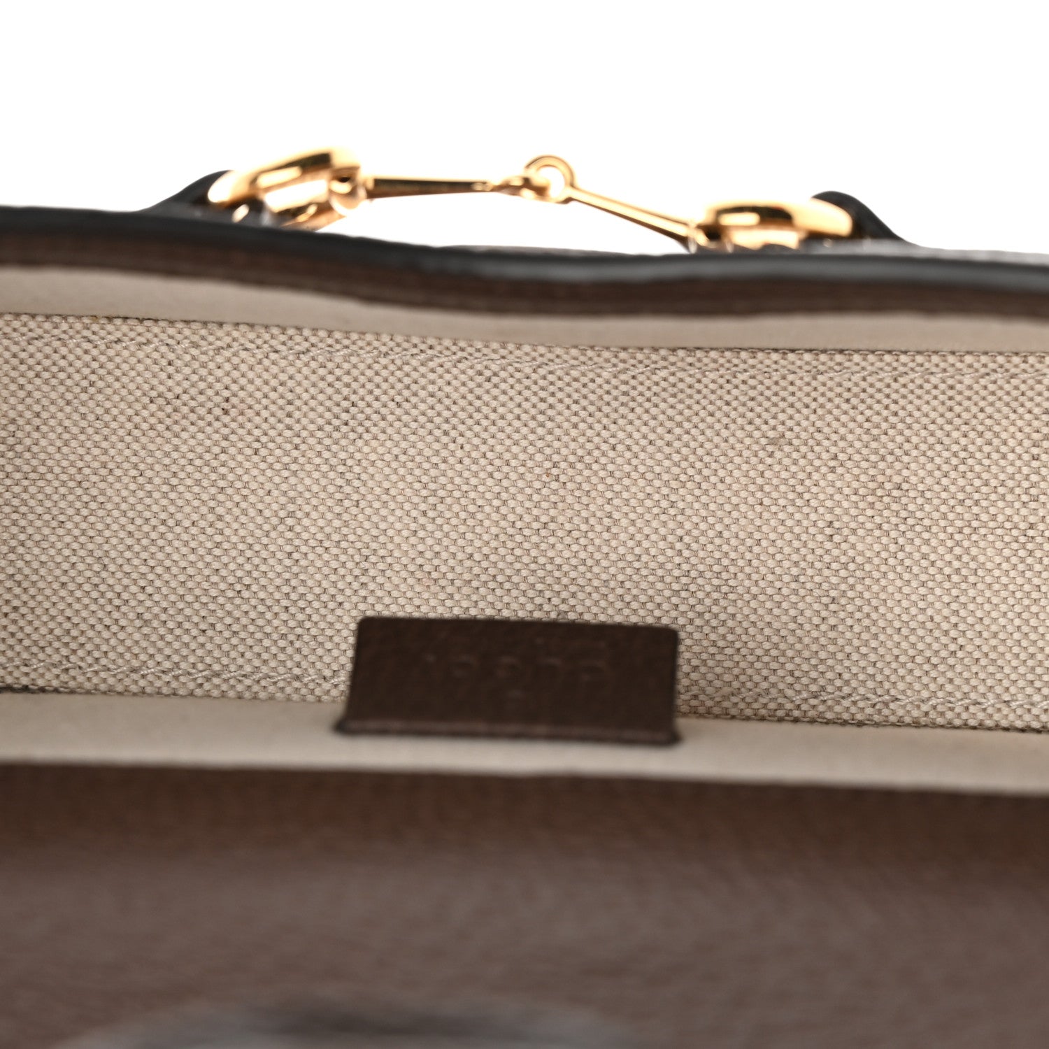 Monogram Jumbo GG Textured Dollar Calfskin Mini Horsebit 1955 Shoulder Bag Camel Ebony New Acero