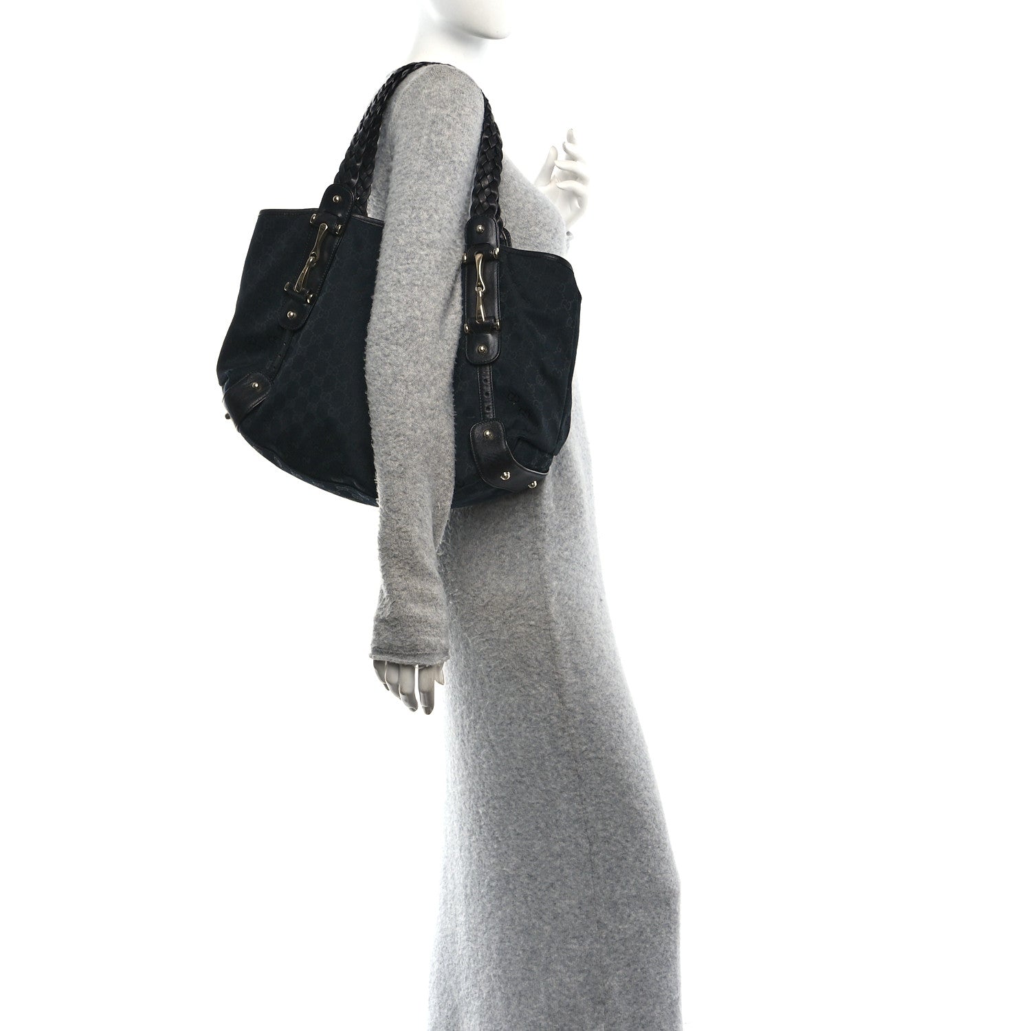 Guccissima Medium Pelham Shoulder Bag Black