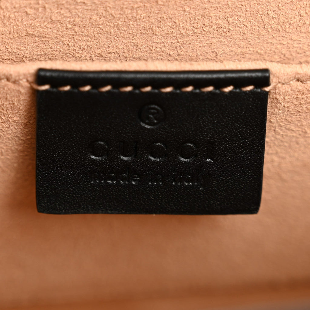 GG Supreme Monogram Bees Small Padlock Shoulder Bag Black