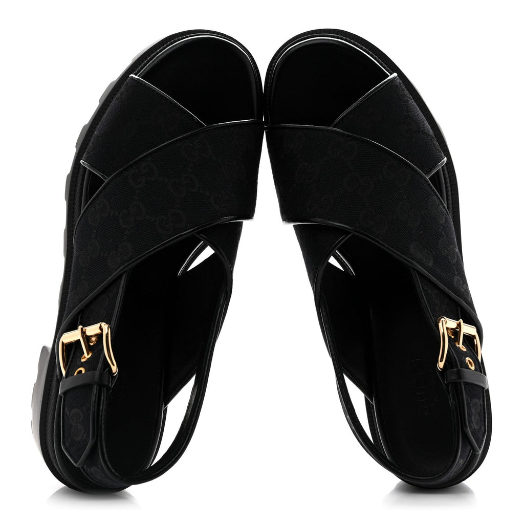 Monogram Granada Kid Trip 40/72mm Lug Sole Sandals 38 Black