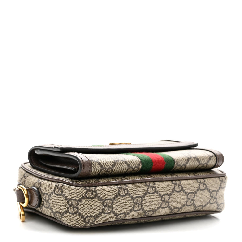 GG Supreme Monogram Web Mini Ophidia Bag Beige Ebony