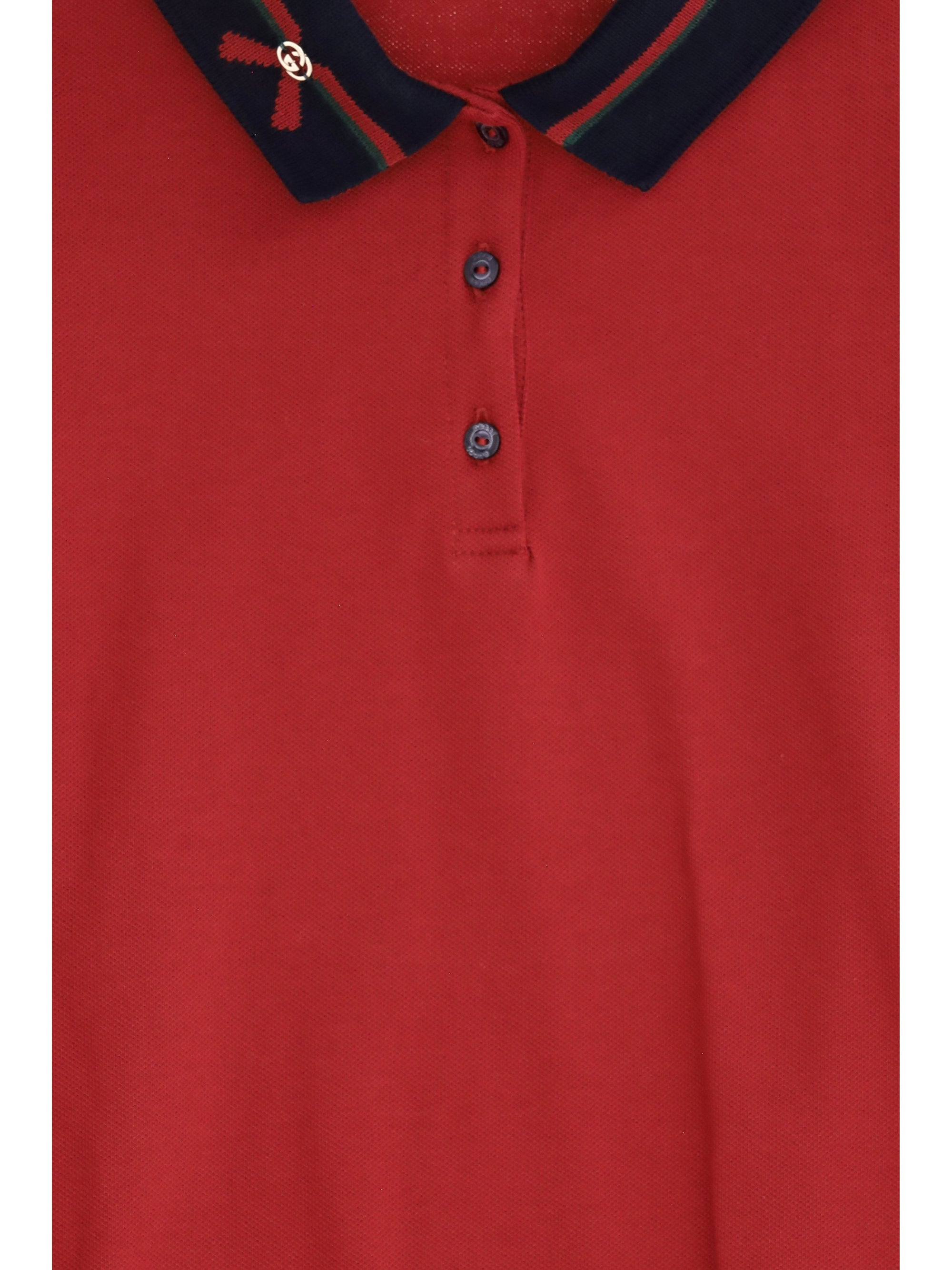 Gucci Cotton Polo Dress — Red