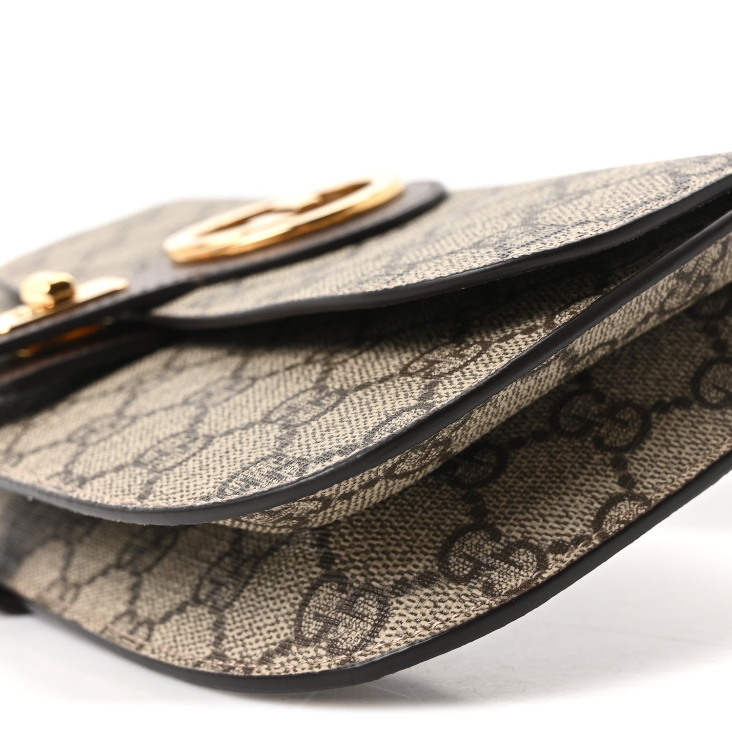 GG Supreme Monogram Textured Dollar Calfskin Blondie Belt Bag Beige Ebony New Acero