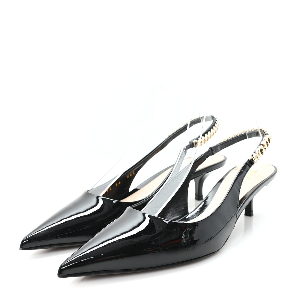 Patent Signoria 35mm Slingback Pumps 36 Black