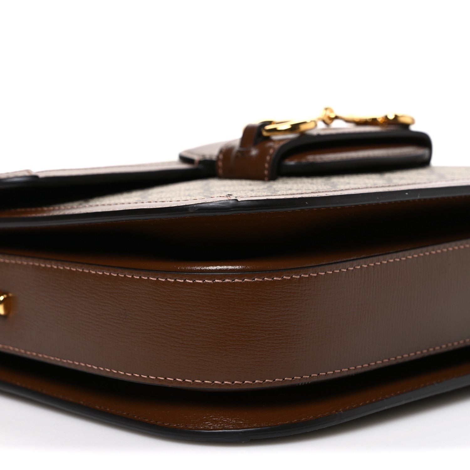 GG Supreme Monogram Horsebit 1955 Shoulder Bag Beige Brown Sugar