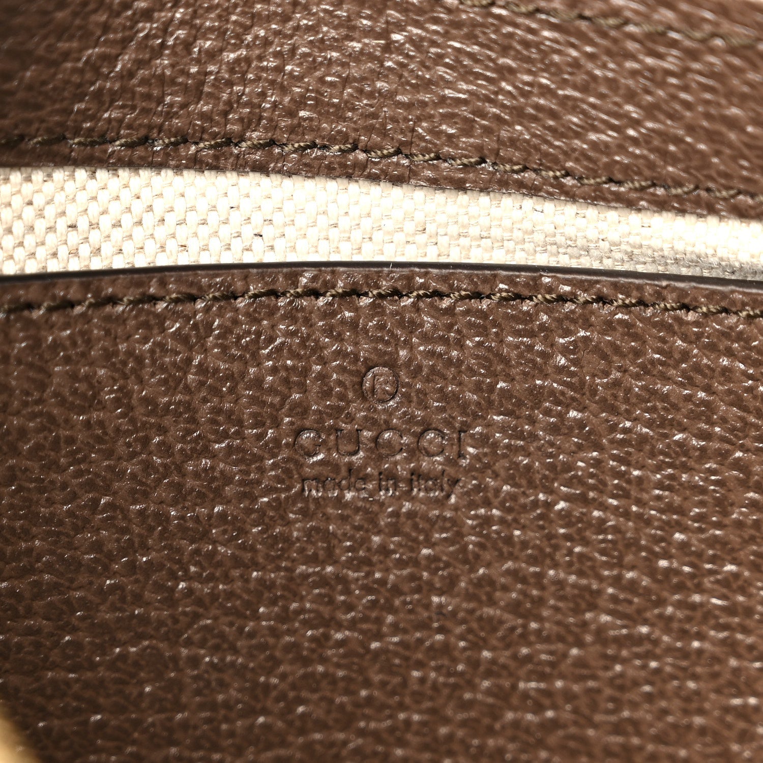 GG Supreme Monogram Textured Dollar Calfskin Mini Ophidia Chain Bag Beige Ebony