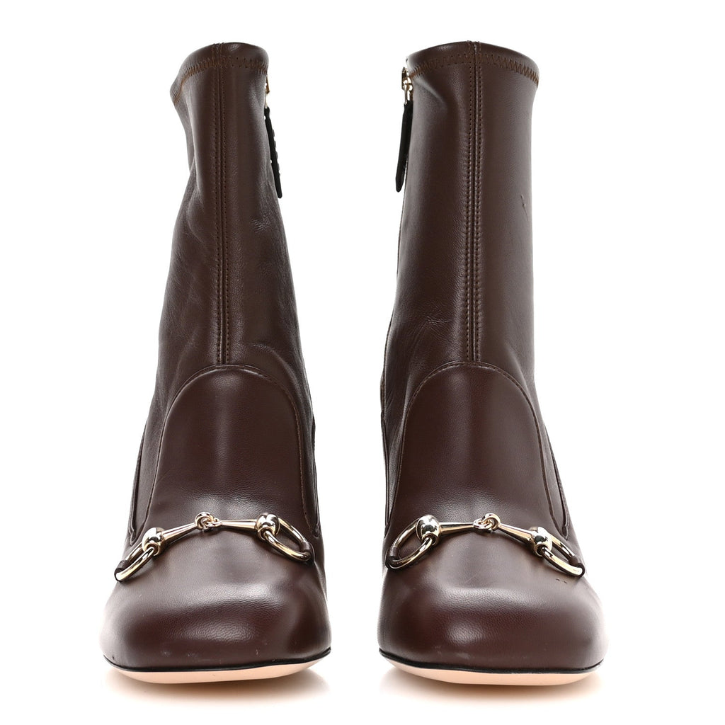 Nappa Horsebit Ankle Boots 38 New Chocolate
