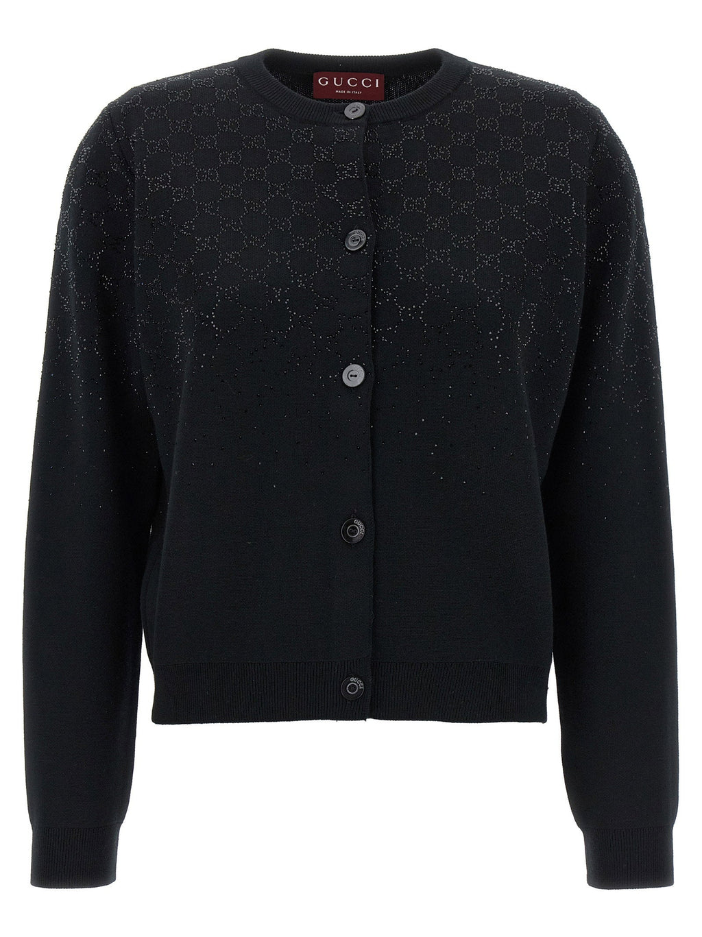 Gucci GG Crystal Cardigan — Black