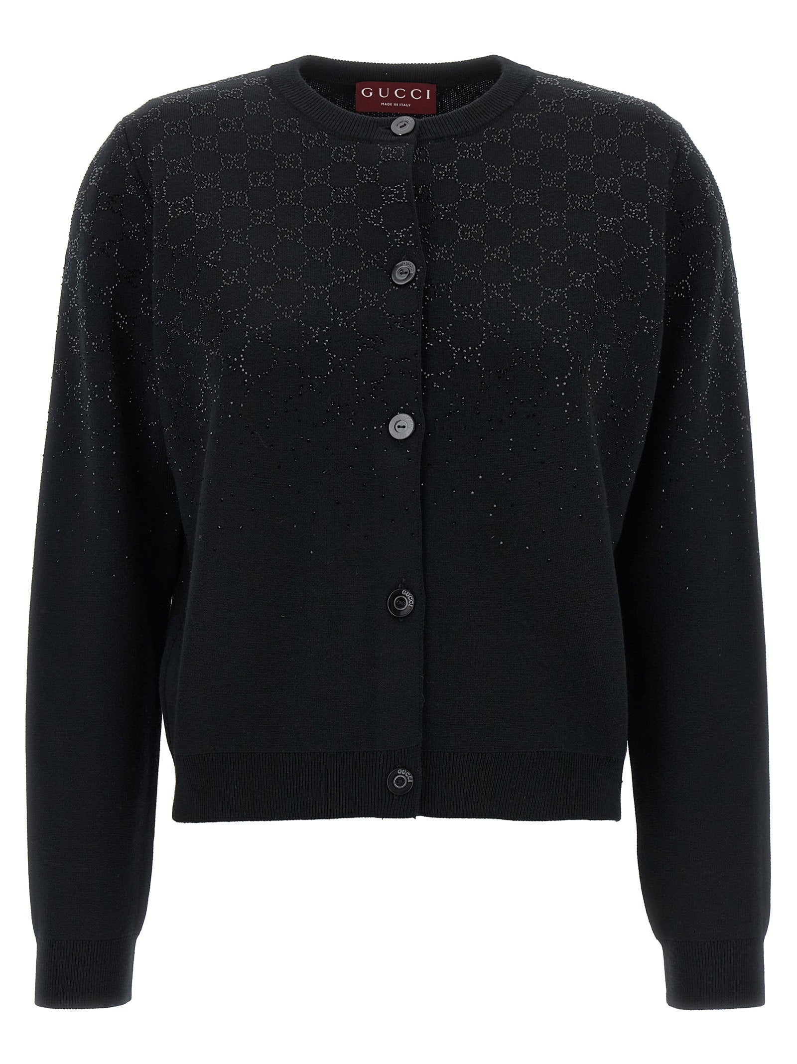 Gucci GG Crystal Cardigan — Black