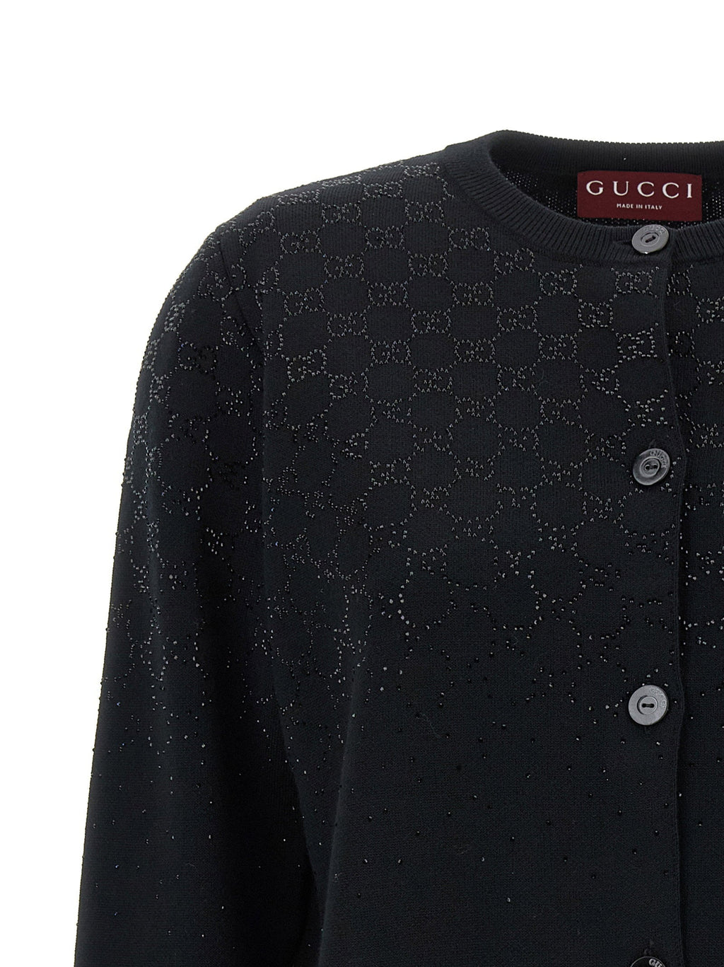 Gucci GG Crystal Cardigan — Black