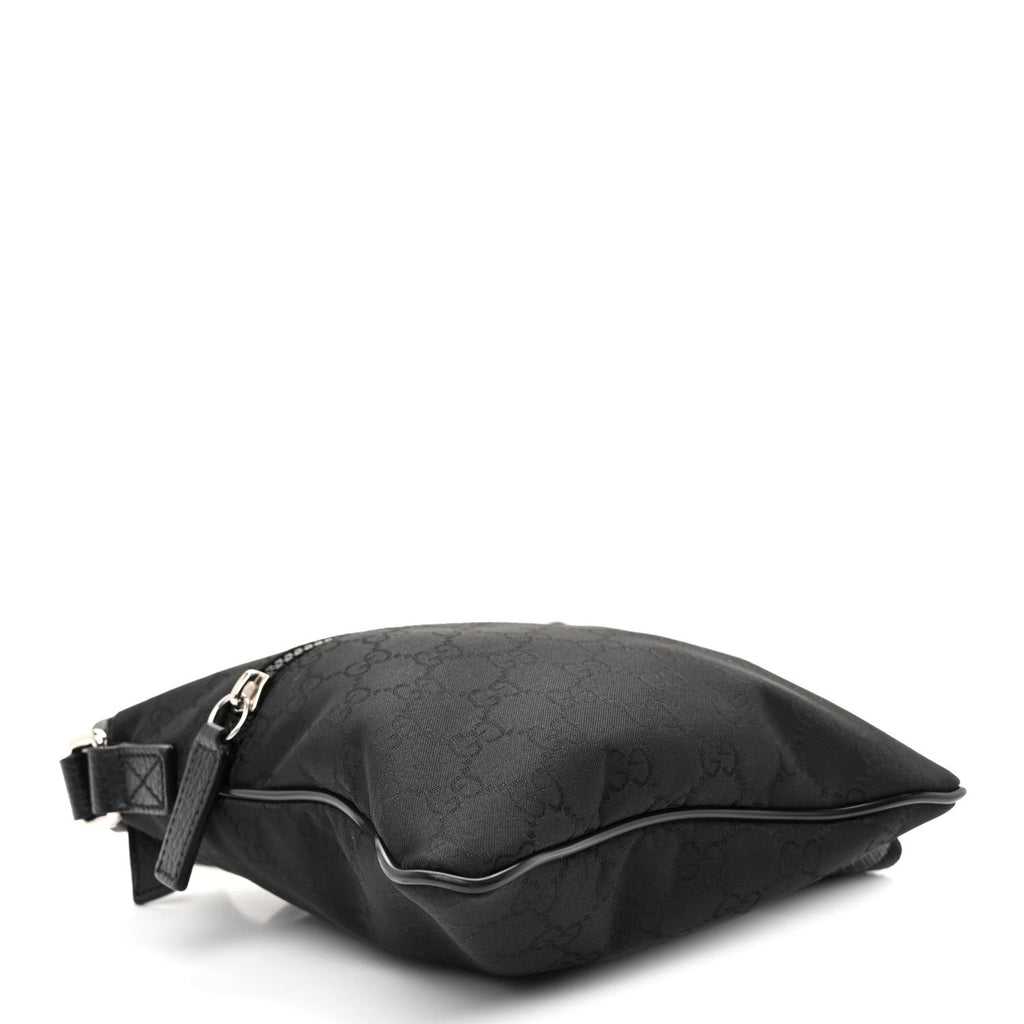 Nylon Monogram Mini Flat Messenger Bag Black