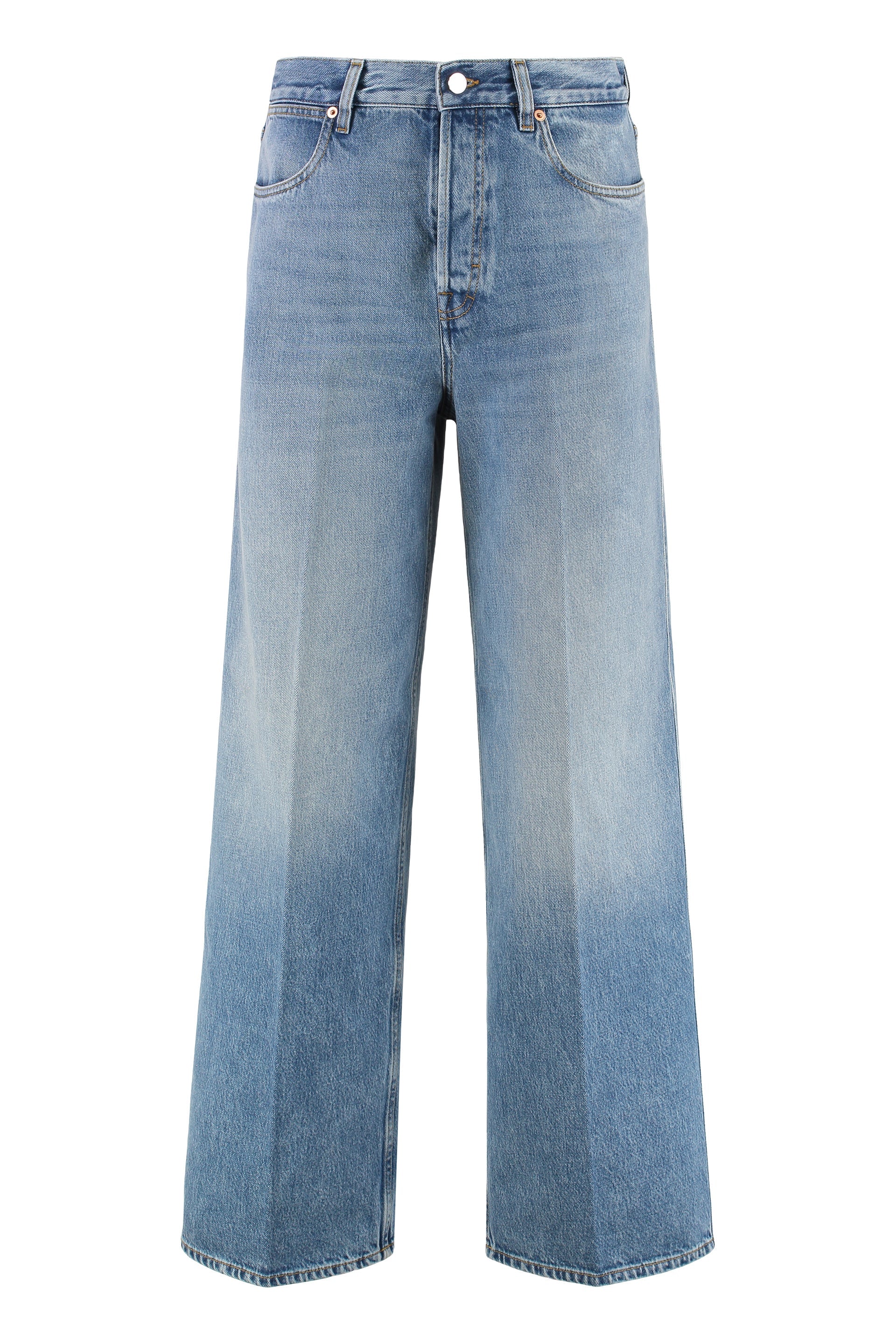 Gucci Wide-Leg Jeans — Blue