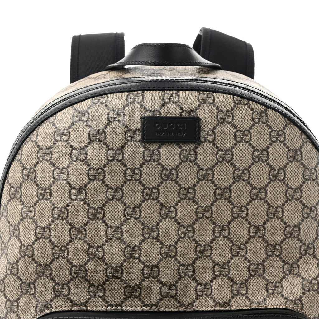 GG Supreme Monogram Medium Backpack Black