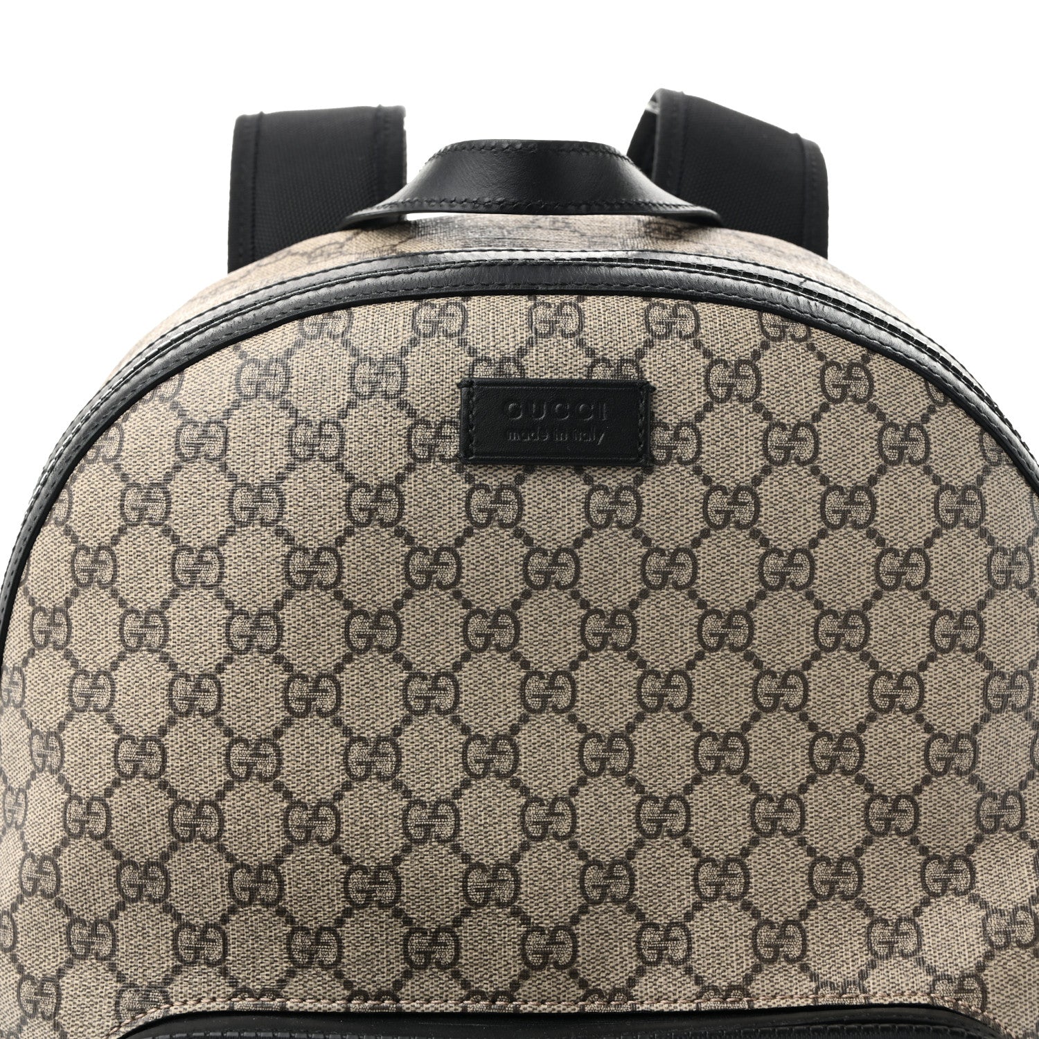 GG Supreme Monogram Medium Backpack Black