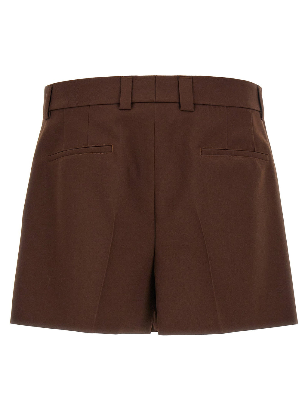 Gucci Wool Twill Shorts — Brown