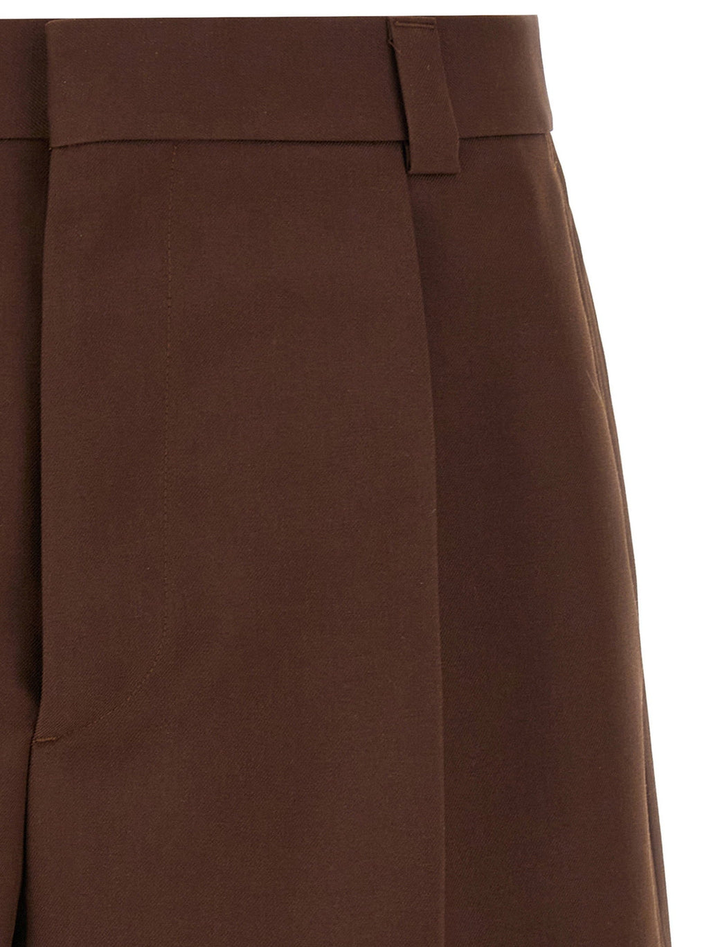 Gucci Wool Twill Shorts — Brown
