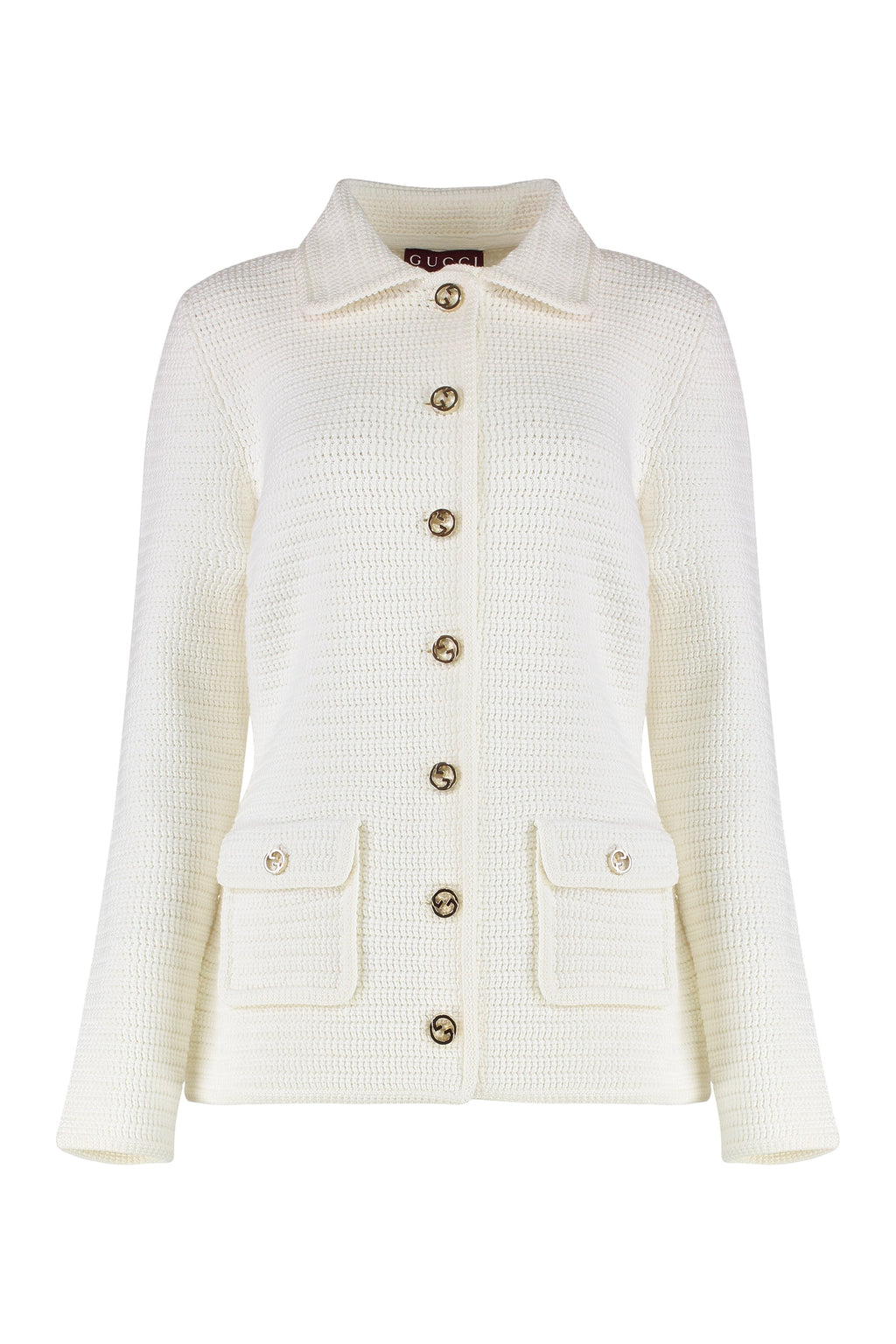 Gucci Cotton Knit Cardigan — White