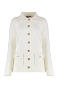 Gucci Cotton Knit Cardigan — White