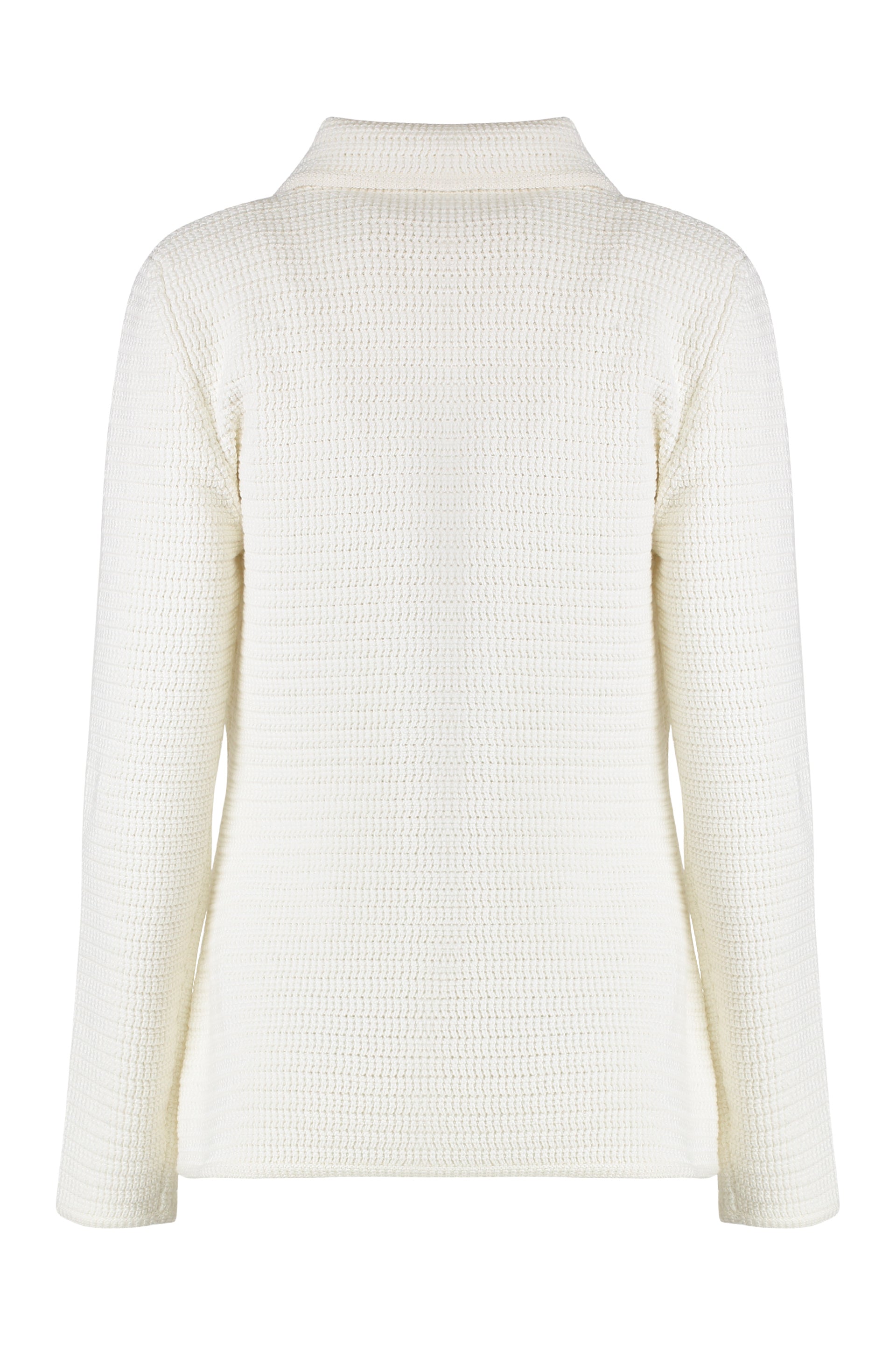 Gucci Cotton Knit Cardigan — White