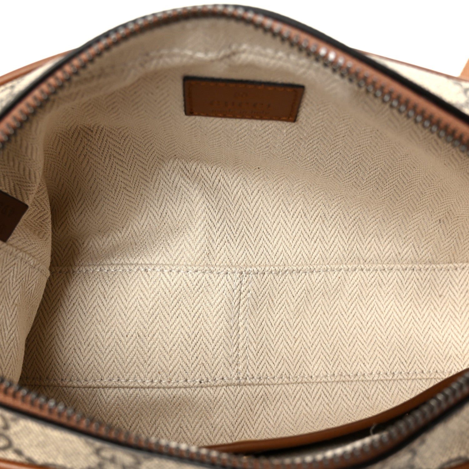 GG Supreme Monogram Mini Camera Bag Beige Ebony Old Sundial