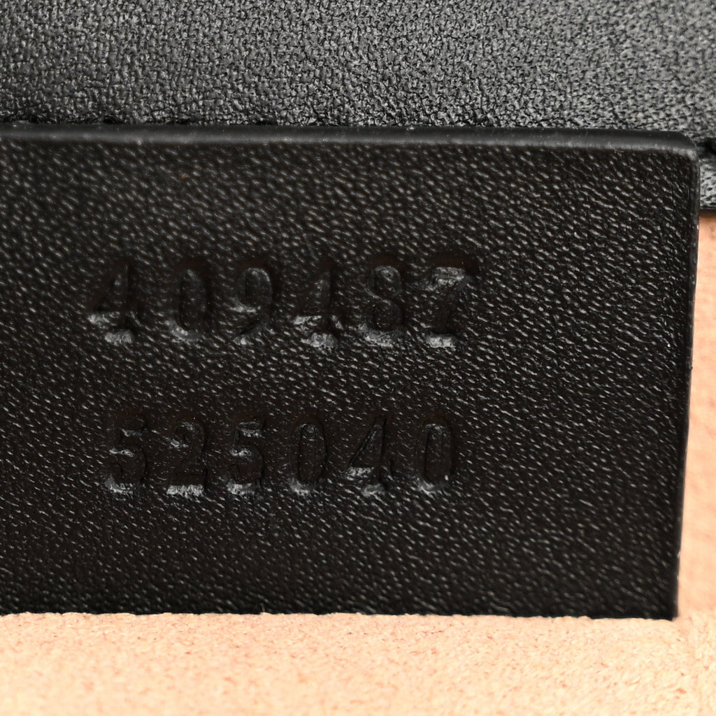 GG Supreme Monogram Bees Small Padlock Shoulder Bag Black