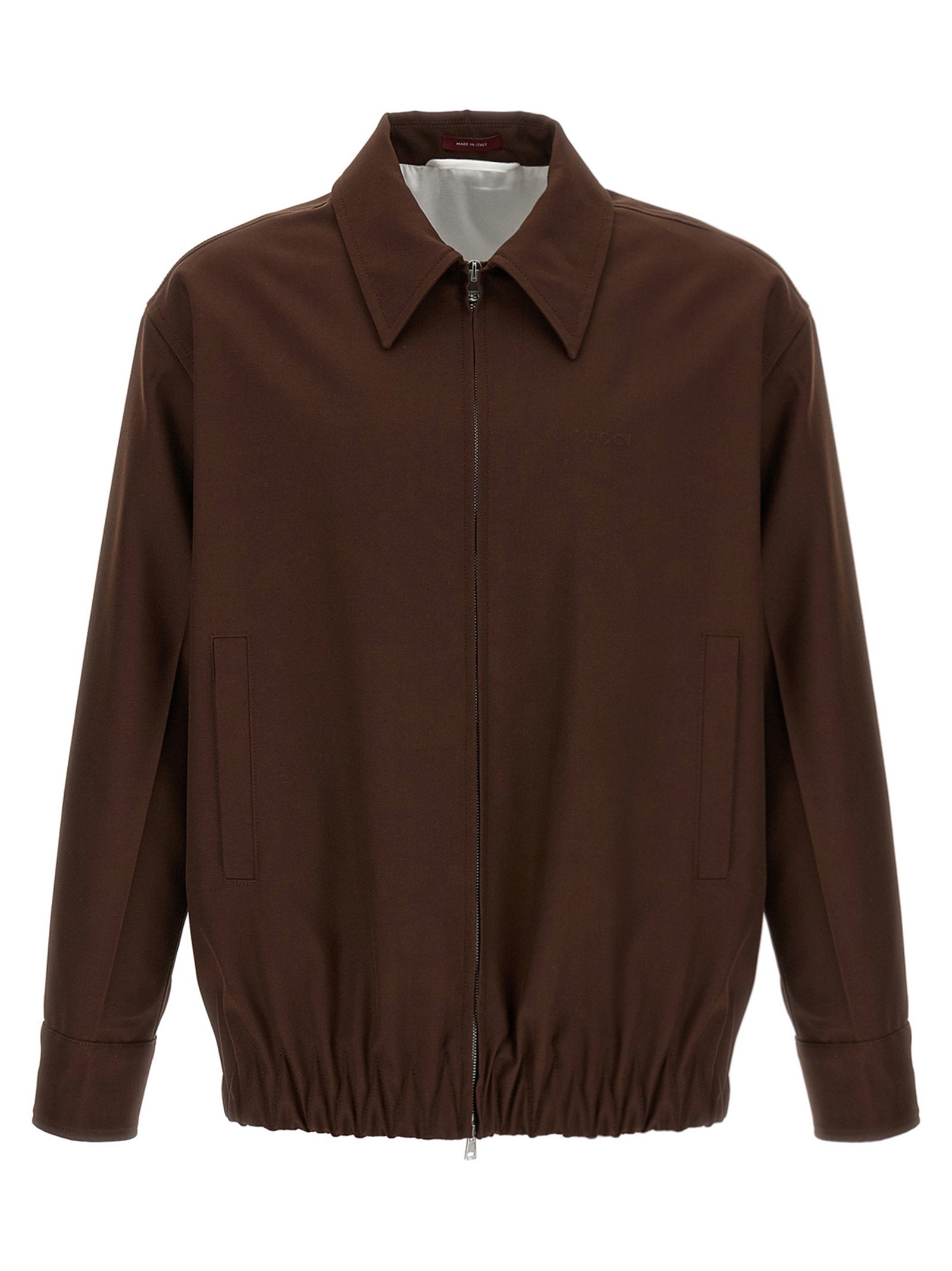Gucci Wool Twill Jacket — Brown