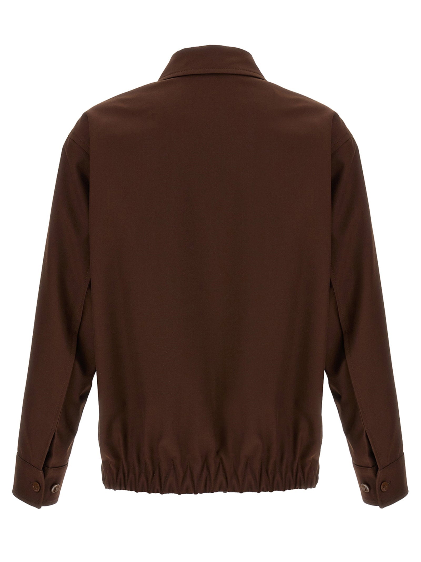 Gucci Wool Twill Jacket — Brown