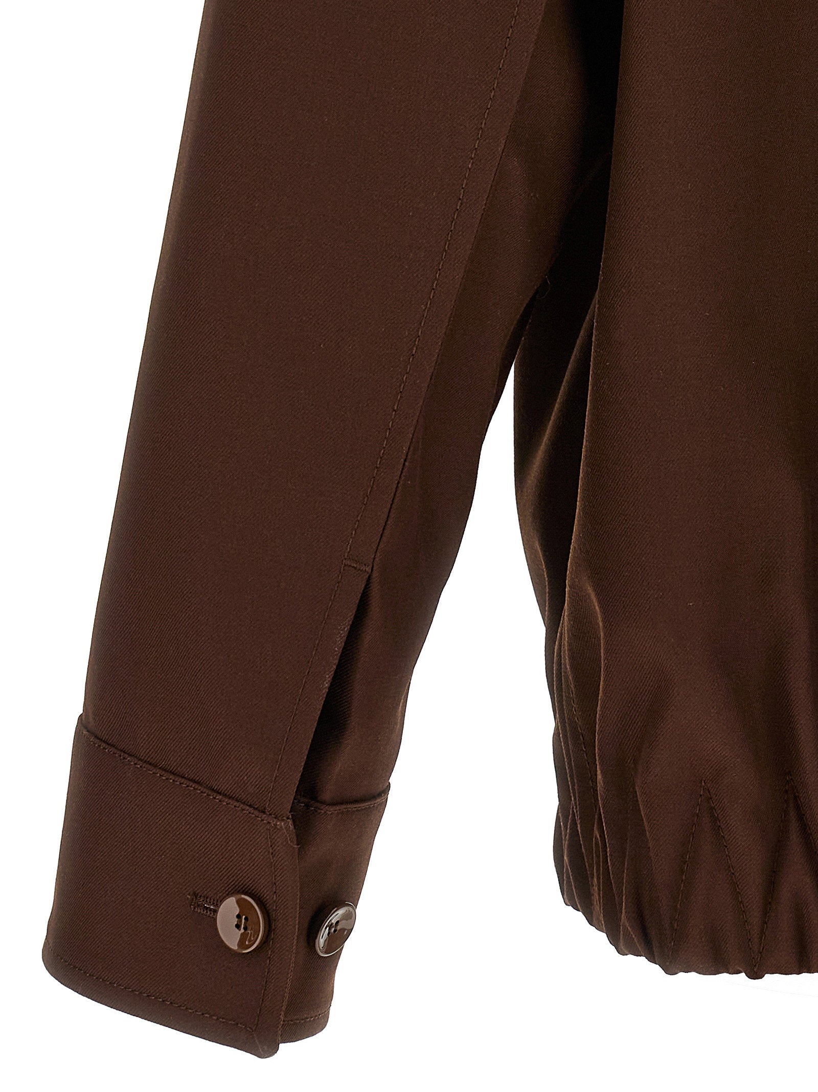 Gucci Wool Twill Jacket — Brown