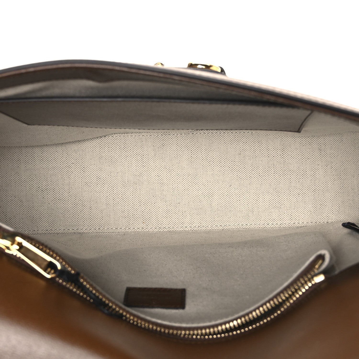 GG Supreme Monogram Azalea Calfskin Web Medium Horsebit 1955 Shoulder Bag Beige Ebony Brown Sugar