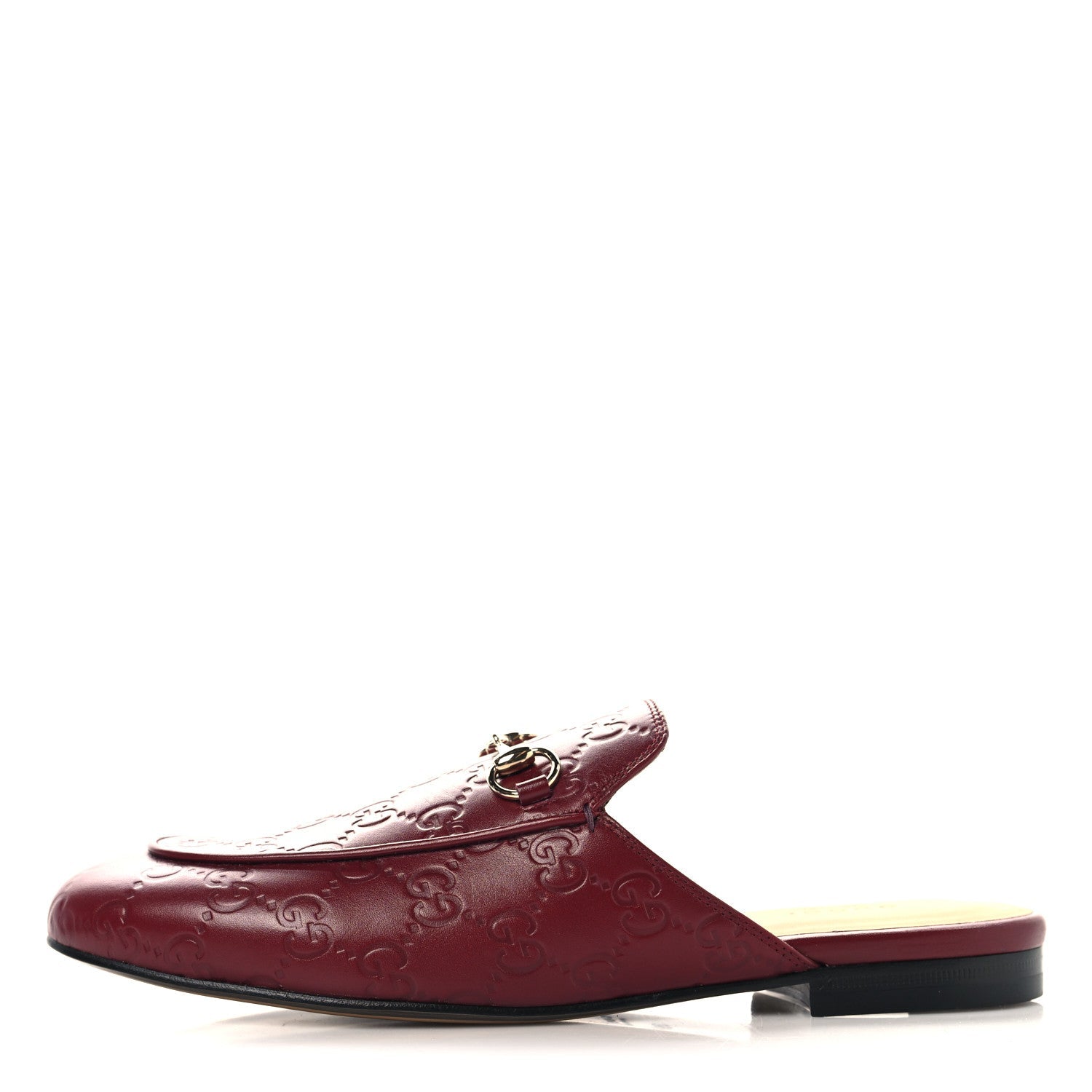 Glamour Calfskin Guccissima Womens Princetown Slippers 39 Rosso Ancora