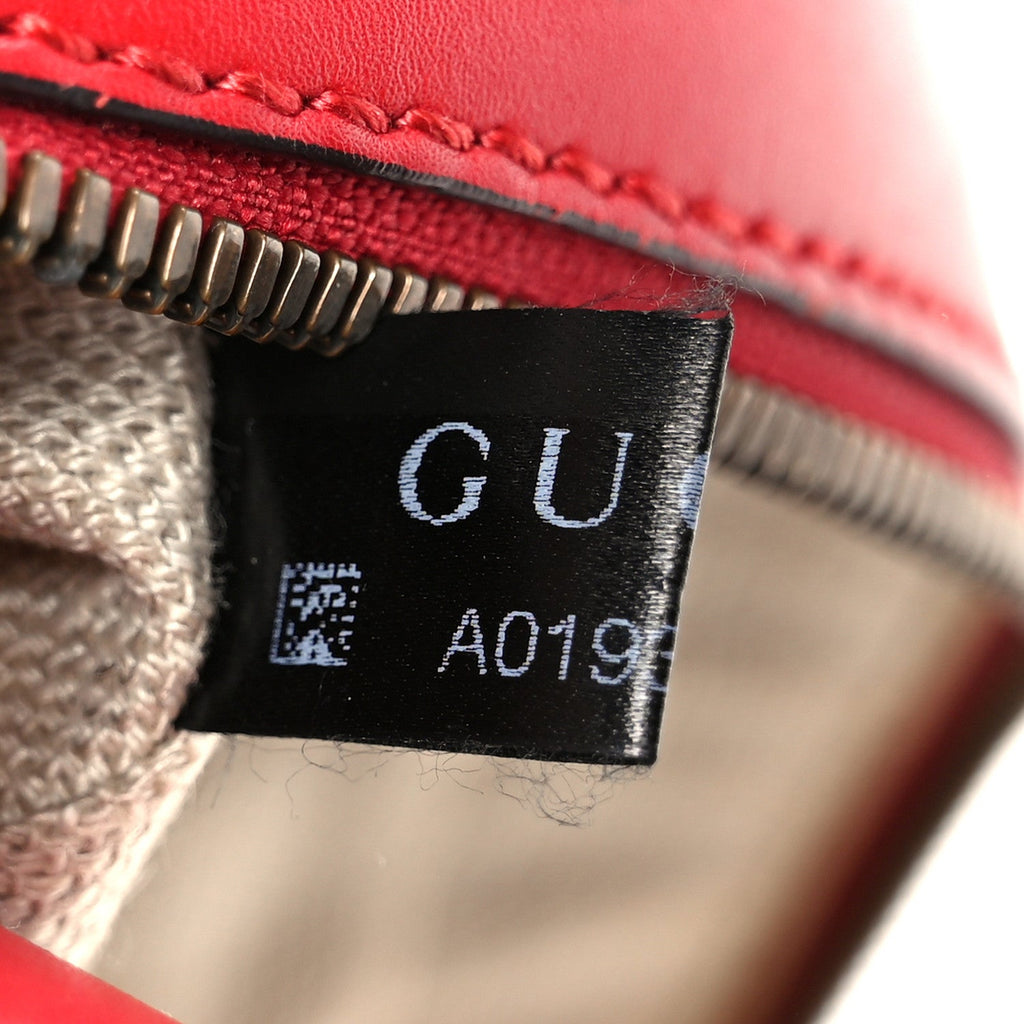 Calfskin Web Small Webby Bee Shoulder Bag Red