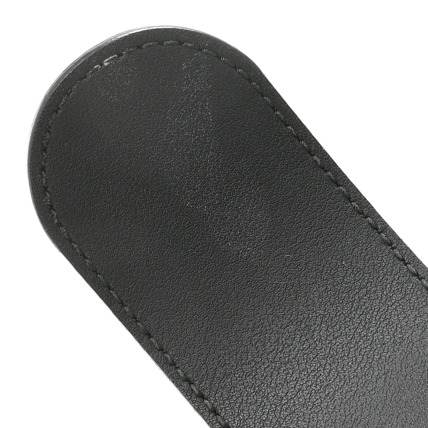Moon Calfskin Pearl Double G 40mm Belt 80 32 Black Cream