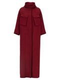 Gucci GG Jacquard Coat — Burgundy