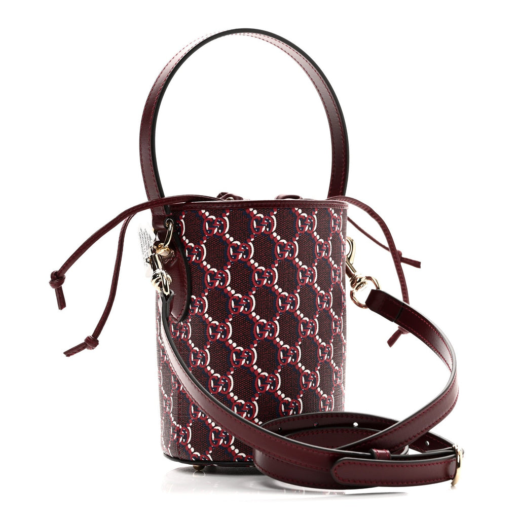 GG Shadow Monogram Mini Bucket Bag Rosso Ancora Red Rosso Ancora Red
