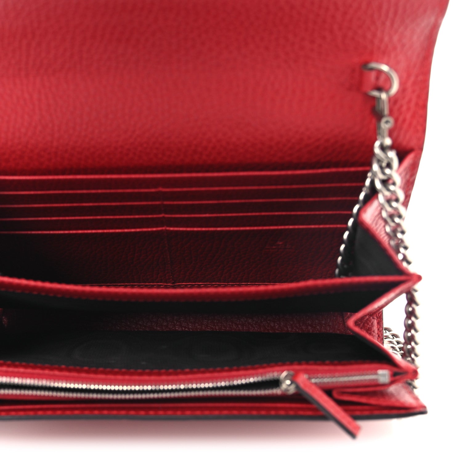 Calfskin Mini Dionysus Chain Wallet Hibiscus Red