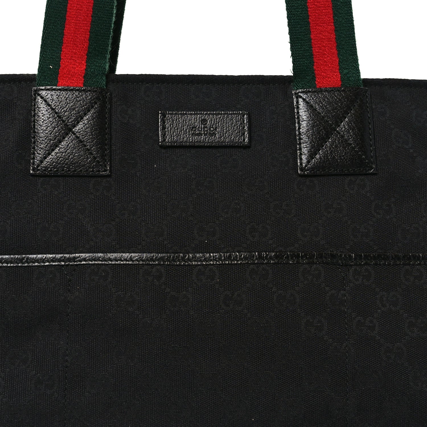 Monogram Web Large Diaper Tote Black