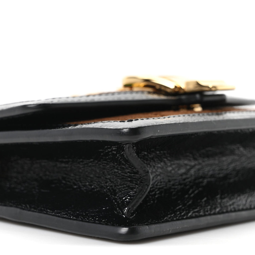Velvet GG Monogram Web Super Mini Sylvie Chain Shoulder Bag Brown Black Oro Vecchio