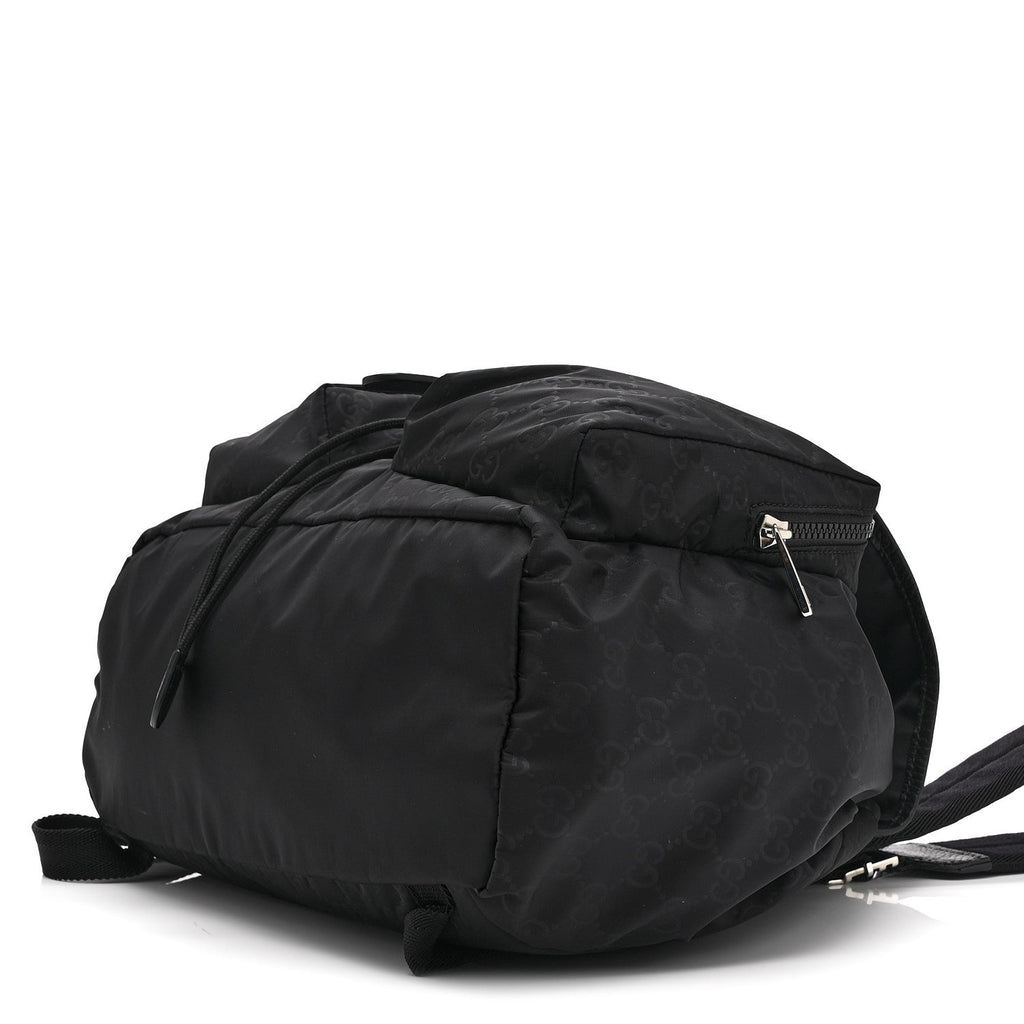 Nylon Monogram Medium Light Single Buckle Backpack Black