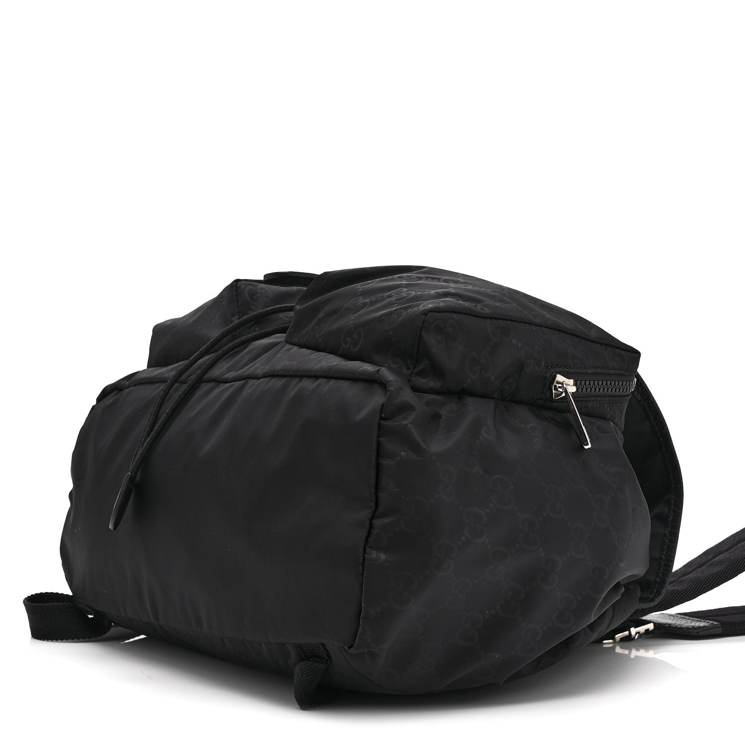 Nylon Monogram Medium Light Single Buckle Backpack Black