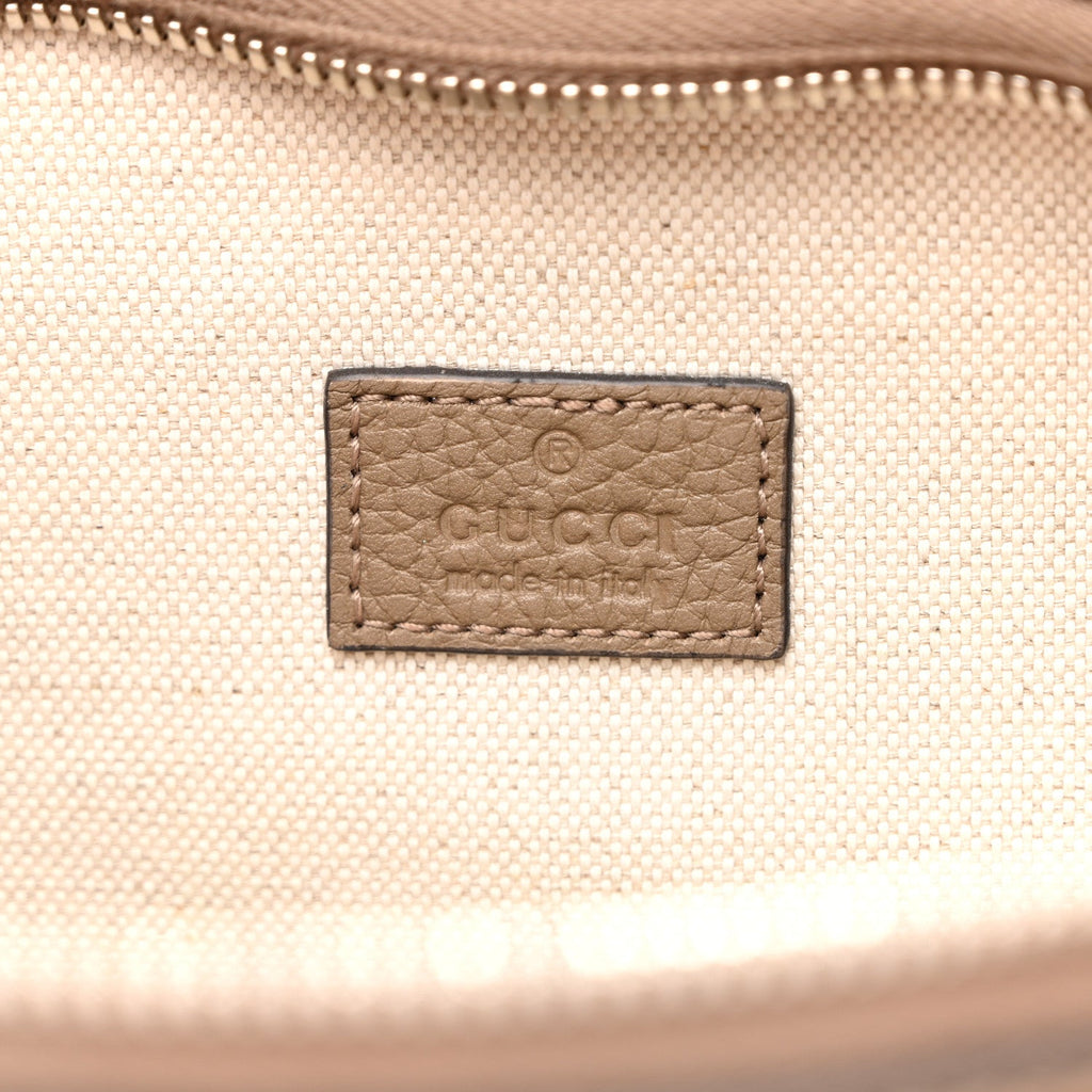 Piuma Calfskin Jumbo GG Embossed Pocket Belt Bag  Good Taupe