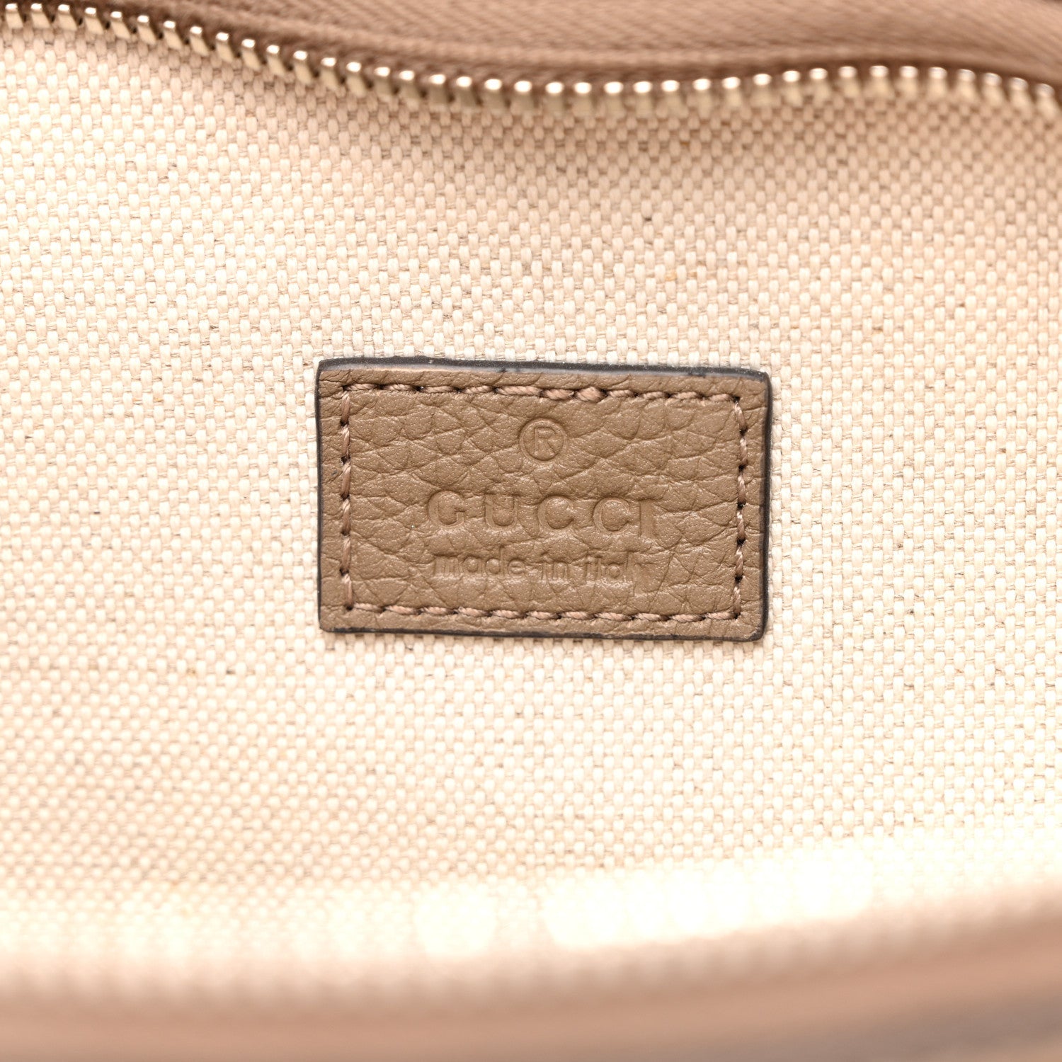 Piuma Calfskin Jumbo GG Embossed Pocket Belt Bag  Good Taupe